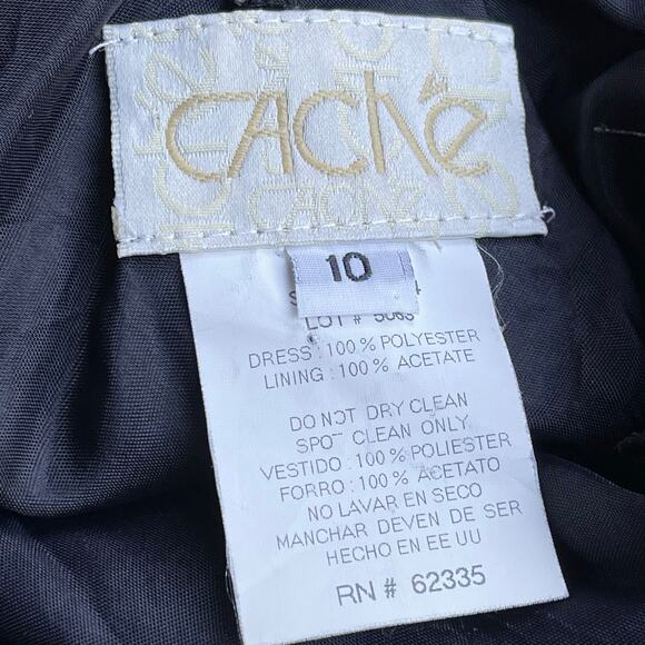 Cache prom dress vintage rhinestone beaded floral maxi gown cocktail formal S - Picture 3 of 17